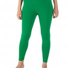 Alisha Women's & Girl's Slim Fitting Cotton Leggings Dark Green