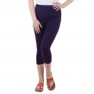 Pretty Women's & Girl's Slim Fit Cotton Capri Purple