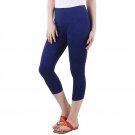 Pretty Women's & Girl's Slim Fit Cotton Capri Royal Blue