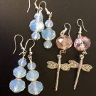 Handmade crystal dangling earrings