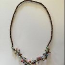 Handmade branch of flower long necklace