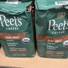 2 PACKS PEET'S ORGANIC FRENCH ROAST GROUND COFFEE 2 LB (32 OZ) BAG EACH