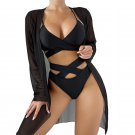 New Fashion Cross Blouse Kimono Hot Spring Swimsuit Three-Piece Sexy Bikini Women