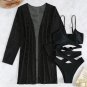 New Fashion Cross Blouse Kimono Hot Spring Swimsuit Three-Piece Sexy Bikini Women