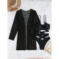 New Fashion Cross Blouse Kimono Hot Spring Swimsuit Three-Piece Sexy Bikini Women