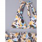 European American New Style Swimsuit Three-Piece Conservative Printed Fresh Women's Bikini Set
