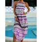 Summer New Style Women's Clothing Positioning Printed Round Neck Sleeveless Dress
