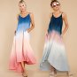 Tie-Dye Digital Printed Dress Female Summer Sexy Sling Long Skirt U-Shaped Halter