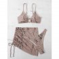 European American New Style Buckle Three-Piece Sexy Bikini Beach Seaside Swimsuit