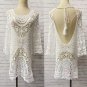 European American Sexy Backless Hollow Lace Crochet Blouse Bikini Skirt