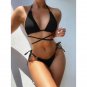 Outer Order Swimsuit Solid Color Sexy Ladies Split Triangle Bikini