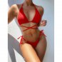 Outer Order Swimsuit Solid Color Sexy Ladies Split Triangle Bikini