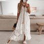 Spring Summer New Style European American Lace Sling Large Swing Solid Color Long Skirt