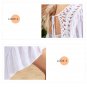 Solid Color Sexy Mid-Length Sleeved Blouse Hollow Out Large Backless Beach Skirt Bikini Sunscreen