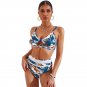 Summer Ladies New Style Bikini Tropical Sexy Temptation Split Plant Flower Swimsuit