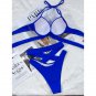 European American Bikini Solid Color Sexy Female Split Swimsuit High Waist Laced-Up