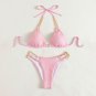 Bikini New Style Chain Split Swimsuit Multicolor Triangle High Waist Beach Women