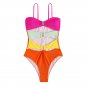 New Style Stitching Sling One-Piece Swimsuit Female European American Sexy Triangle Hot Spring Bikin