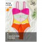 New Style Stitching Sling One-Piece Swimsuit Female European American Sexy Triangle Hot Spring Bikin