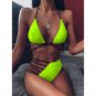 Ladies Split Bikini Leopard Print Cutout Swimsuit