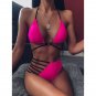 Ladies Split Bikini Leopard Print Cutout Swimsuit