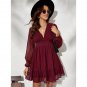 European American New Products Hot-Selling Long-Sleeved V-Neck High-Waisted Classy Commu