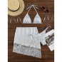 European American Swimsuit Three-Piece Set Tassel Edge Sexy Tight Lace-Up Female ins Style Hip-Packe