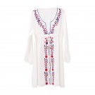 European American New Style Thin Cotton Embroidered Blouse Bikini Jacket Sexy Beach Women Seaside Ho