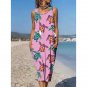 Sea Turtle Pattern Pocket Vest Skirt Women's Long Dress