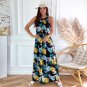 Lace-Up Printed Dress Summer New Style Seaside Beach