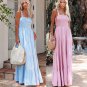New Style Bohemian Sling Striped Temperament Long Skirt Women's Summer Dress