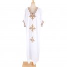 New European American Cotton Golden Embroidered Robe Beach Jacket Sunscreen Long Skirt Bikini Blouse