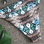 New Style Snake Print Sexy Knotted High Waist Bikini Diamond Swimsuit