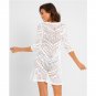 European American Knitted Hollow Chest Strap Beach Sunscreen Shirt Seaside Holiday Skirt Bikini Blou