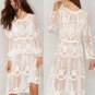 New Lace Embroidered Beach Jacket Long Sleeve Bikini Blouse Swimsuit