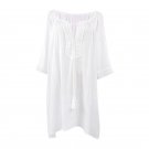 European American New Style People Cotton Lace Large Size Loose Bikini Swimsuit Outer Blouse Beach S