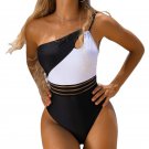 European American Sexy Stitching One-Piece Bikini Ladies Swimwear
