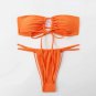 Sexy Tube Top Lace-Up Bikini Swimsuit Split Women