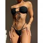Sexy Tube Top Lace-Up Bikini Swimsuit Split Women