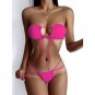 Sexy Tube Top Lace-Up Bikini Swimsuit Split Women