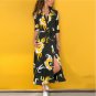 2021 Spring Autumn New Style Women's Printed Single-Breasted Long-Sleeved Shirt Dress