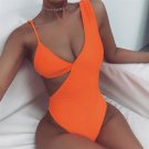 New Style One-Piece Solid Color Triangle Cup Sexy Swimsuit Bikini