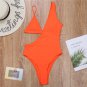 New Style One-Piece Solid Color Triangle Cup Sexy Swimsuit Bikini