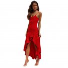 Classy Celebrity Sling Ruffled Irregular Dress