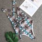 Snake Print Sexy Backless Bikini Metal Accessories Swimsuit Women