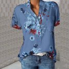 Women Tops V-neck Breathable Stretchy Summer Casual Long Blouses for Dating
