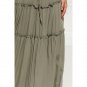 High Waist Slimmer Look Cotton Linen Skirt Solid Color Simple Pleated Irregular