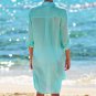 European American New Style Blouse Sexy See-Through Beach Bikini Jacket Shirt Swimsuit Cardigan Wome