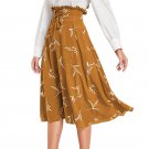 Spring Autumn Skirt Women Small Floral Slimmer Look New Style Long