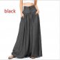 Extra Large Casual Pants Long Solid Simple Wide-Leg Women (This Style Is Cotton Linen Fabric, Not De